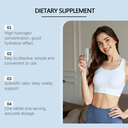 H2 Tablets – Daily Molecular Hydrogen for Energy, Hydration & Cellular Recovery (30 Tablets)